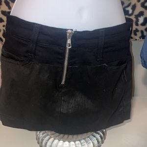 23 inch waist black mini skirt